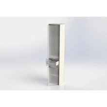 Пенал подвесной белый глянец R Aquanet Модена 00196967