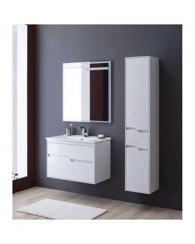 Пенал подвесной белый глянец R Aquanet Модена 00196967