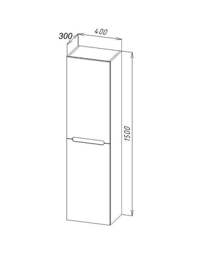Шкаф пенал BelBagno Etna 40 L ETNA-1500-2A-SC-RN-P-L подвесной Rovere Nature
