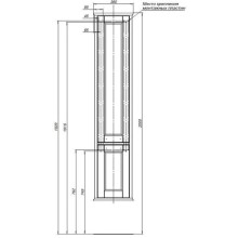 Пенал подвесной белый ясень R Aquanet Бостон 00206547