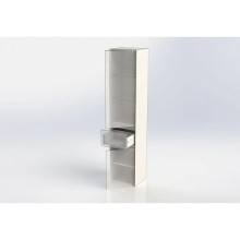 Пенал подвесной белый глянец R Aquanet Йорк 00202095