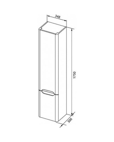 Пенал подвесной белый глянец R Aquanet София 00199871