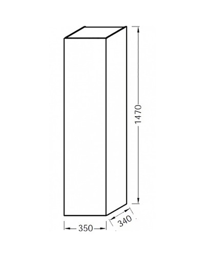Шкаф пенал Jacob Delafon Odeon Up 35 EB873-E10 подвесной Квебекский дуб
