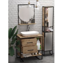 Шкаф пенал 1MarKa Grunge Loft 35Н/П Ц0000007989 Дуб Вотан