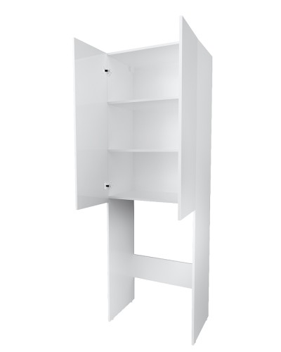 Шкаф пенал 1MarKa Lock 67Н Ц0000012066 над стиральной машиной Белый