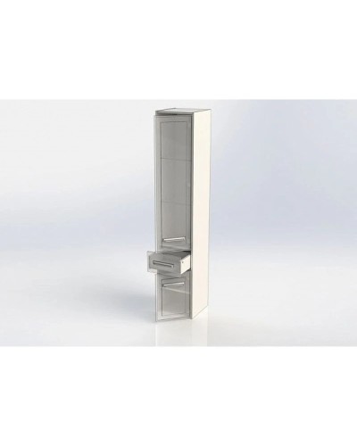 Пенал подвесной белый глянец/дуб сонома R Aquanet Остин 00203912