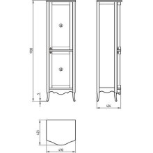 Шкаф пенал Migliore Bella 50 L 26659 Бежевый