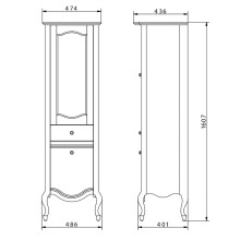 Шкаф пенал Migliore Impero 48 L 26652 Бежевый
