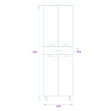 Шкаф пенал Onika Модерн 60.10 406002 Белый