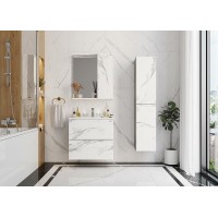 Шкаф пенал Onika Марбл 30.10 403076 подвесной Мрамор Камень бетонный