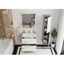 Шкаф пенал Onika Марбл 30.10 403076 подвесной Мрамор Камень бетонный