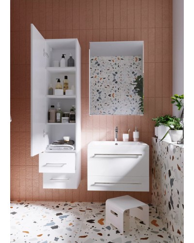 Шкаф пенал 1MarKa Соната 35 R У23256 подвесной Белый глянцевый