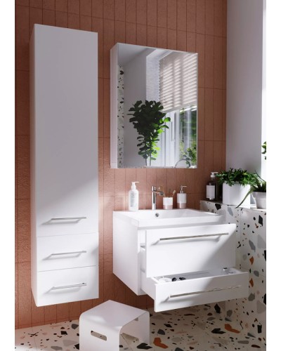 Шкаф пенал 1MarKa Соната 35 R У23256 подвесной Белый глянцевый