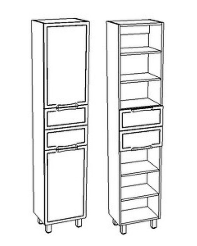 Шкаф пенал Corozo Монро 30 Z2 SD-00000712 Белый