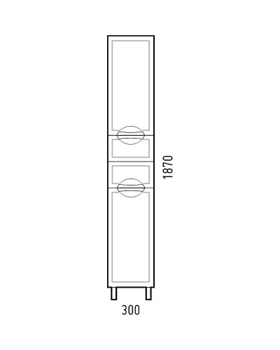 Шкаф пенал Corozo Монро 30 Z2 SD-00000712 Белый