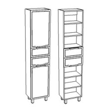 Шкаф пенал Corozo Монро 40 Z2 SD-00000690 Белый