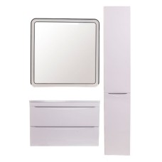 Шкаф пенал Style Line Бергамо 30 R СС-00002329 с бельевой корзиной Белый антискрейтч