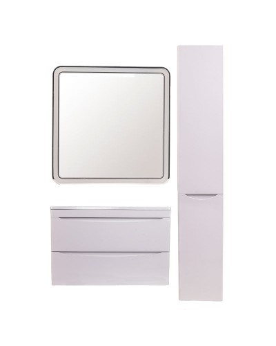 Шкаф пенал Style Line Бергамо 30 R СС-00002329 с бельевой корзиной Белый антискрейтч