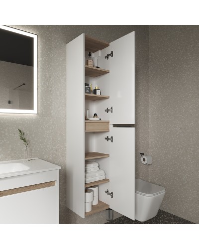 Шкаф пенал Sancos Smart 35 PSM35W подвесной Белый глянец