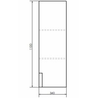 Шкаф пенал Comforty Бонн 35 00-00008476 подвесной Дуб дымчатый