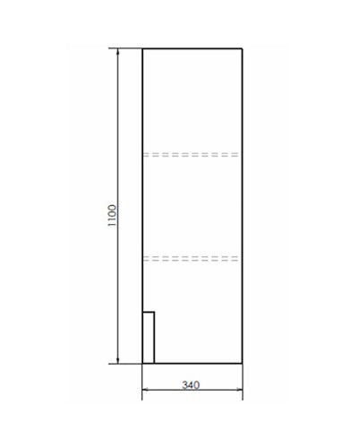Шкаф пенал Comforty Бонн 35 00-00008476 подвесной Дуб дымчатый