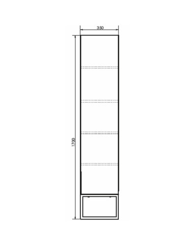 Шкаф пенал Comforty Порто 35 00-00009981 подвесной Дуб дымчатый