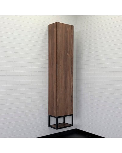 Шкаф пенал Comforty Порто 35 00-00009982 подвесной Дуб темно-коричневый