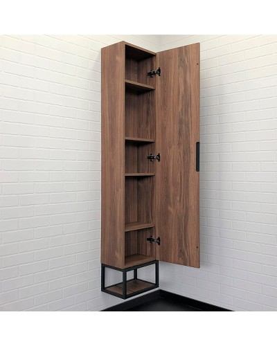 Шкаф пенал Comforty Порто 35 00-00009982 подвесной Дуб темно-коричневый