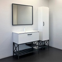 Шкаф пенал Comforty Бредфорд 40 00-00009884 Белый глянец