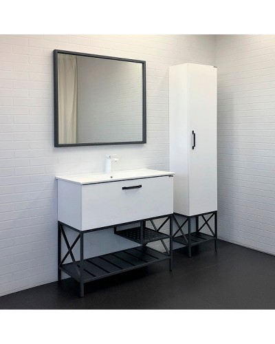 Шкаф пенал Comforty Бредфорд 40 00-00009884 Белый глянец