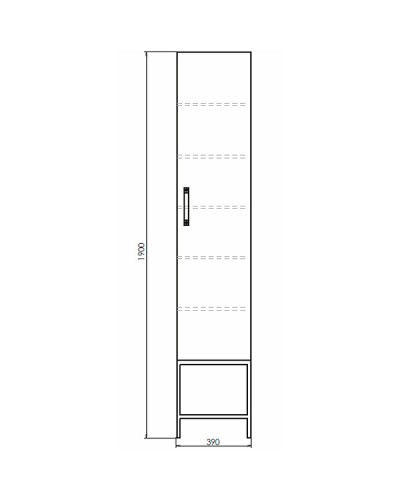 Шкаф пенал Comforty Бредфорд 40 00-00009884 Белый глянец