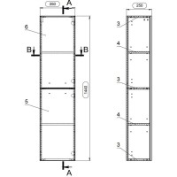 Пенал напольный/подвесной белый глянец Cersanit Melar SL-MEL