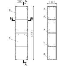 Пенал напольный/подвесной белый глянец Cersanit Melar SL-MEL
