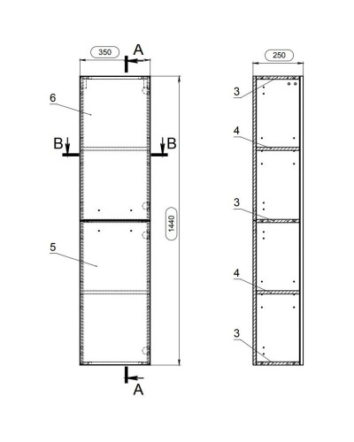 Пенал напольный/подвесной белый глянец Cersanit Melar SL-MEL