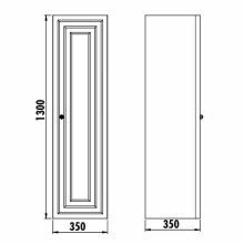 Шкаф пенал Creavit Kayra 35 KY2130.01.MBY подвесной Белый