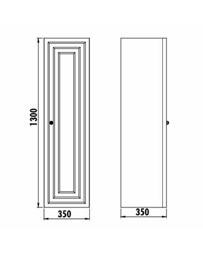 Шкаф пенал Creavit Kayra 35 KY2130.01.MBY подвесной Белый
