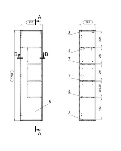 Пенал напольный/подвесной белый/ясень Cersanit Smart SL-SMA/Wh