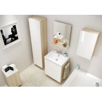 Пенал напольный/подвесной белый/ясень Cersanit Smart SL-SMA/Wh