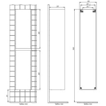 Шкаф пенал Creto Etna 35 4-1035S подвесной Soft