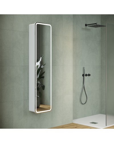 Шкаф пенал Creto Marsel 40 21-4001600WH подвесной Белый