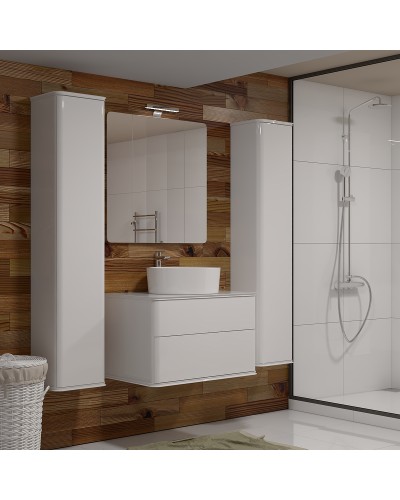 Шкаф пенал Creto Stella 35 16-001 подвесной Белый