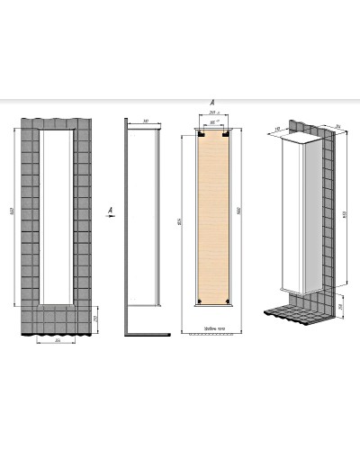 Шкаф пенал Creto Stella 35 16-001 подвесной Белый