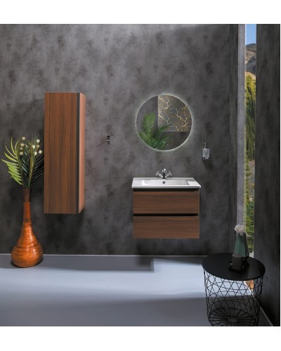 Шкаф пенал Boheme Armadi Art Capolda 35 849-120-D подвесной Dark wood