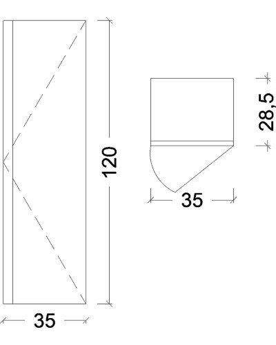 Шкаф пенал Boheme Armadi Art Capolda 35 849-120-LW подвесной Light wood