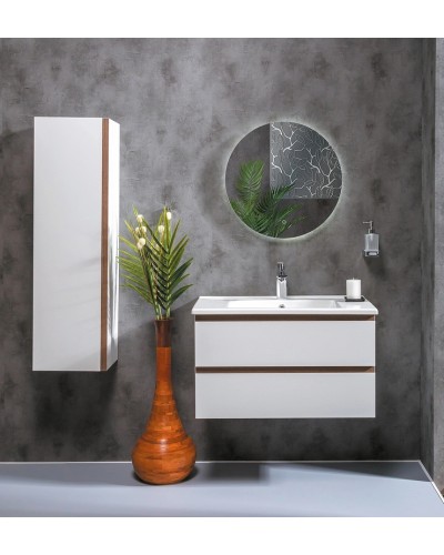 Шкаф пенал Boheme Armadi Art Capolda 35 849-120-WW подвесной Белый Дерево