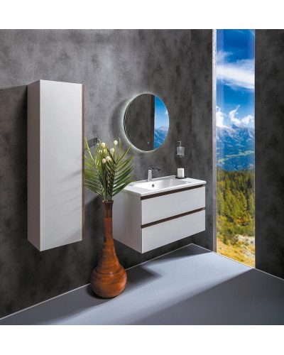 Шкаф пенал Boheme Armadi Art Capolda 35 849-120-WW подвесной Белый Дерево