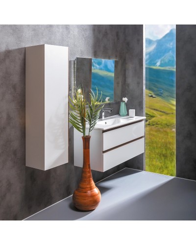 Шкаф пенал Boheme Armadi Art Capolda 35 849-120-WW подвесной Белый Дерево