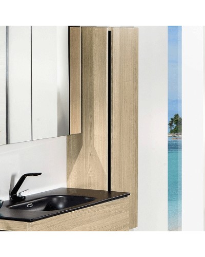 Шкаф пенал Boheme Armadi Art Vallessi 35 836-L подвесной Дуб светлый матовый