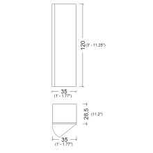 Шкаф пенал Boheme Armadi Art Vallessi 35 836-D подвесной Дуб темный матовый
