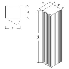 Шкаф пенал Boheme Armadi Art Monaco 35 868-WCR подвесной Белый глянец Хром